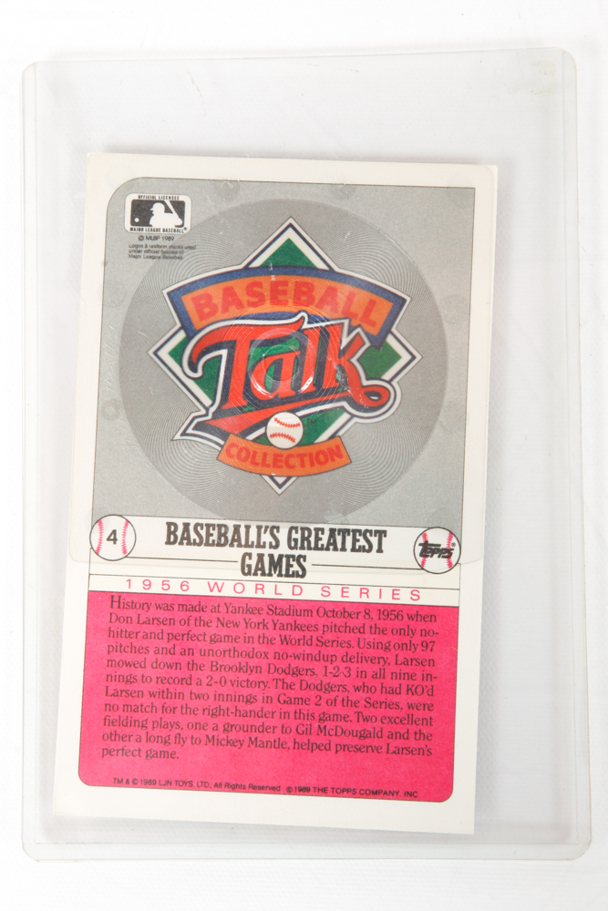 1989 Baseball Talk Collection Oversize Cards