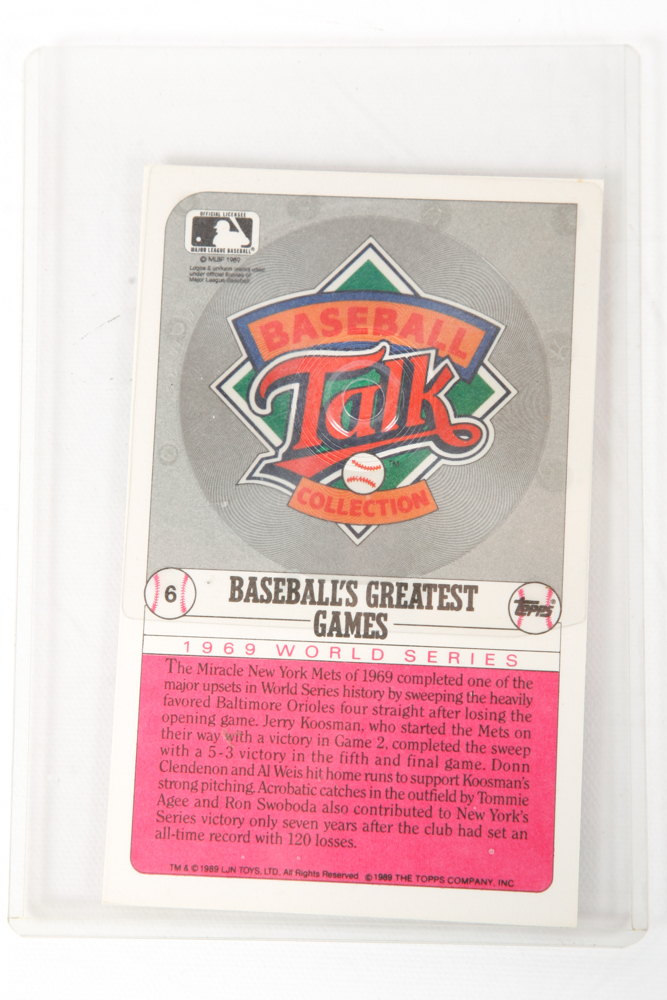 1989 Baseball Talk Collection Oversize Cards