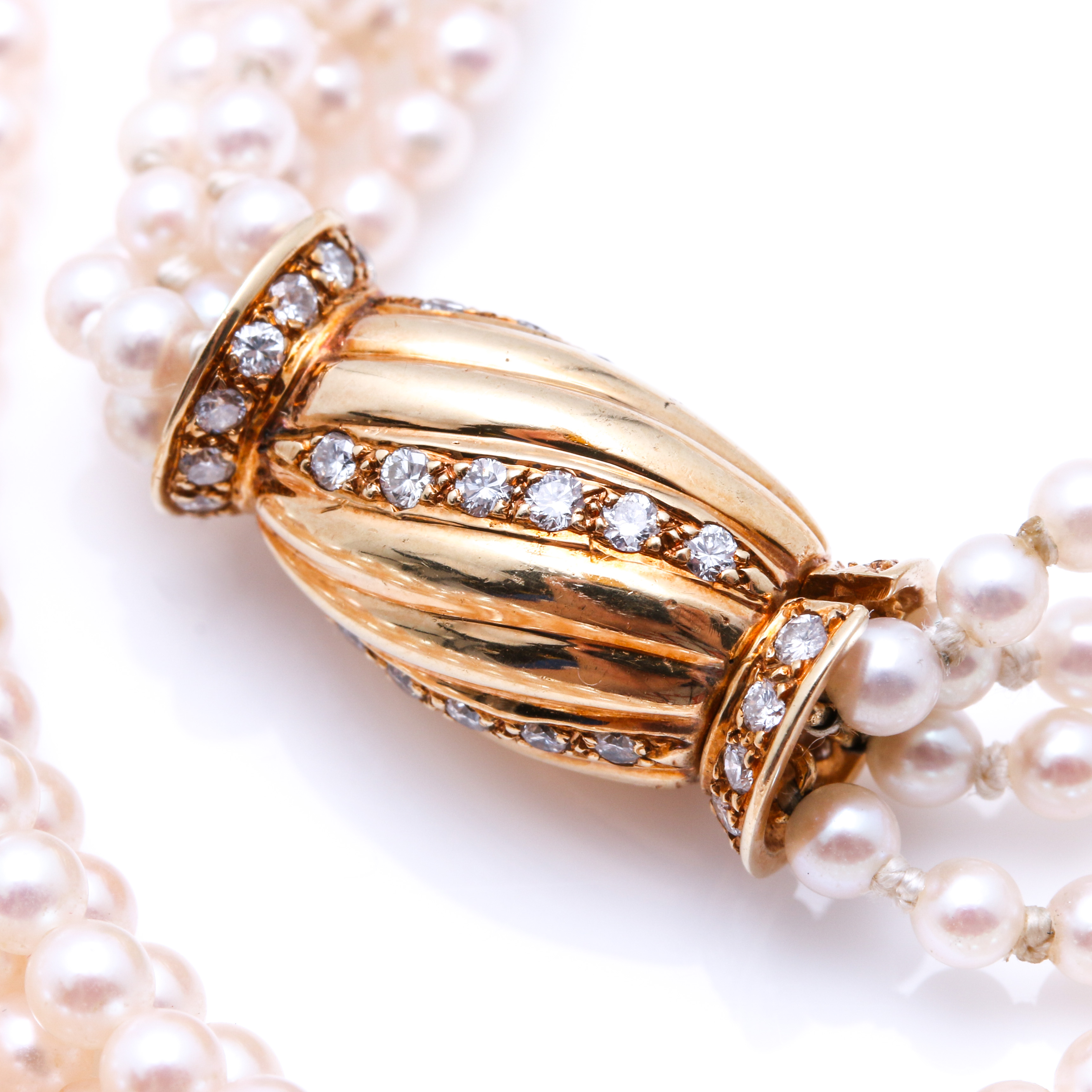 18K Yellow Gold 3.00 CTW Diamond, Amethyst, Pink Sapphire and Pearl Necklace