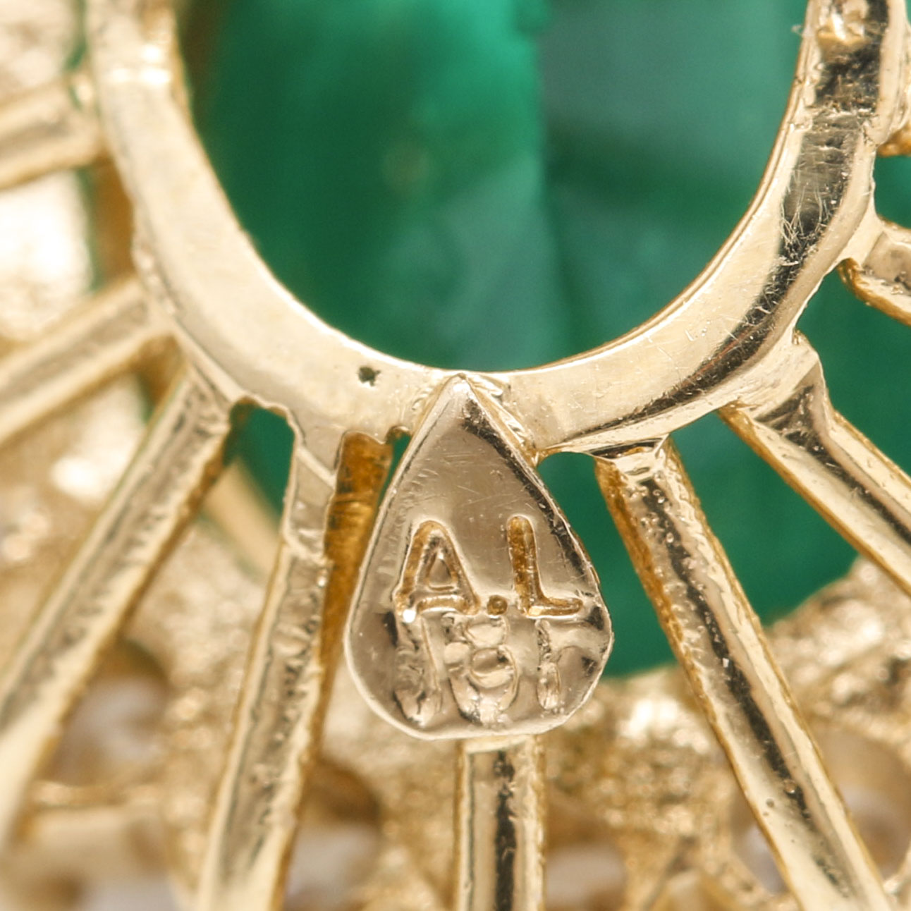 18K Yellow Gold 3.00 CTW Emerald and 0.95 CTW Diamond Earrings