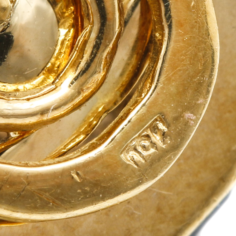 18K Yellow Gold 13.50 CTW Sapphire and 1.57 CTW Diamond Earrings