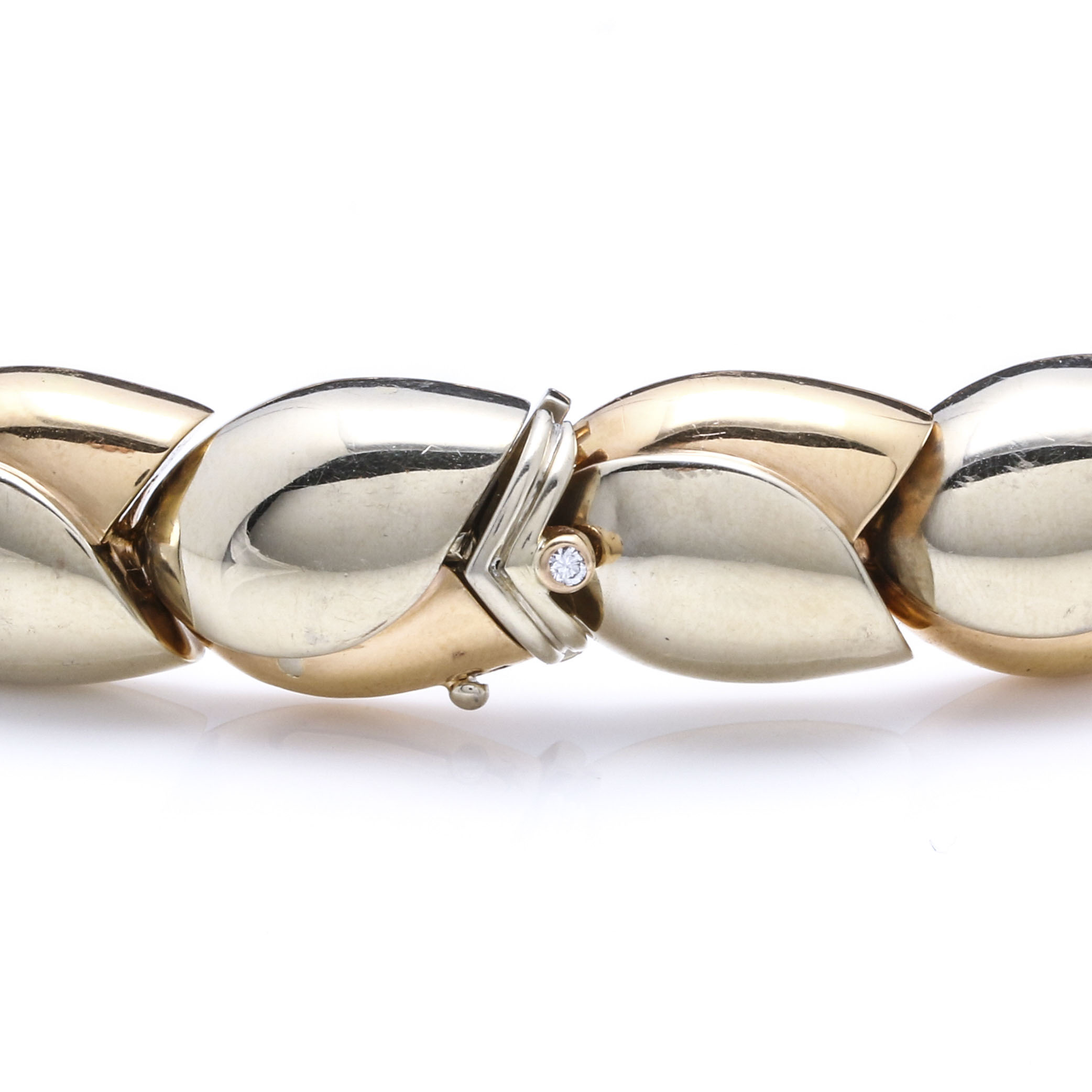 18K Two Tone Gold 1.41 CTW Diamond Tulip Choker