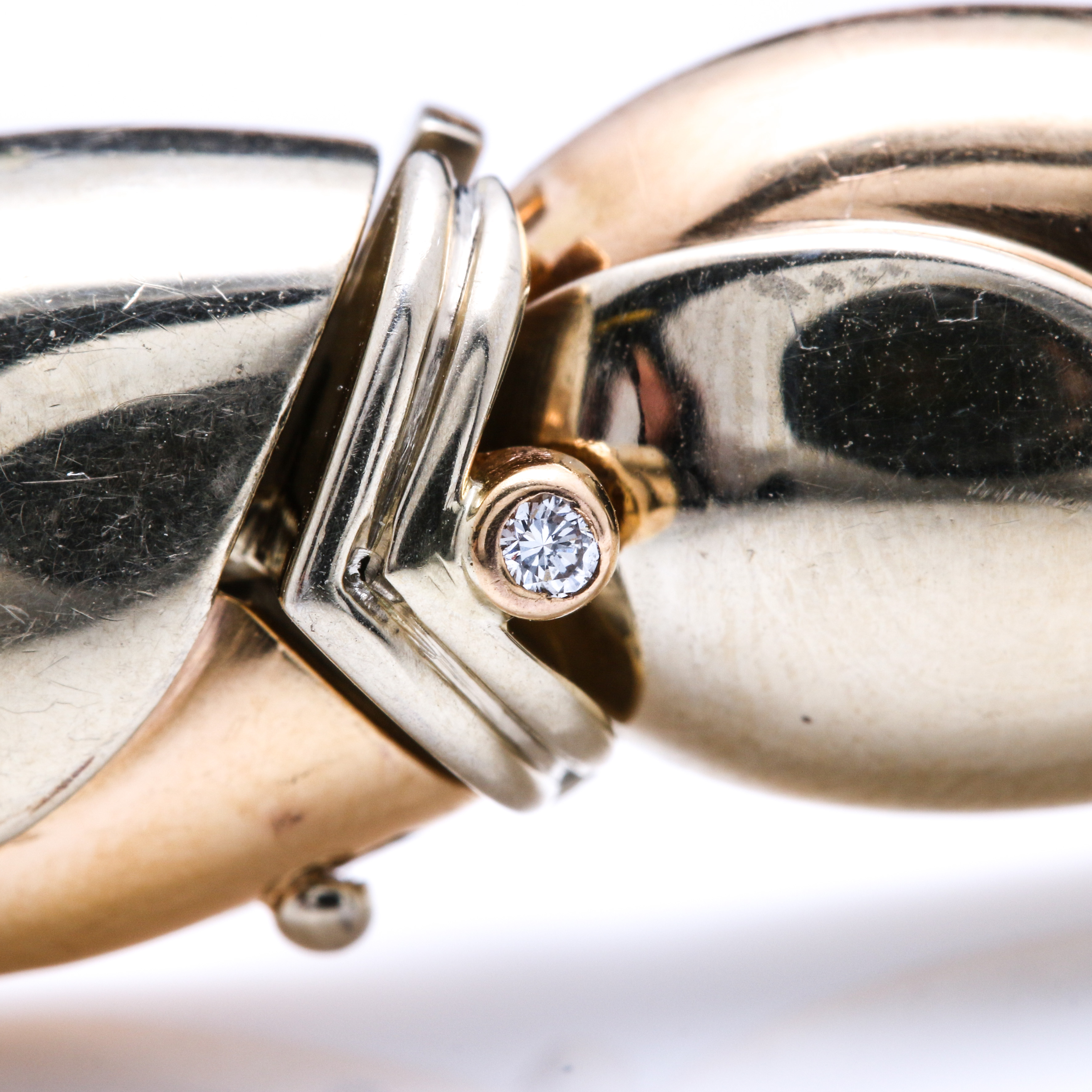 18K Two Tone Gold 1.41 CTW Diamond Tulip Choker