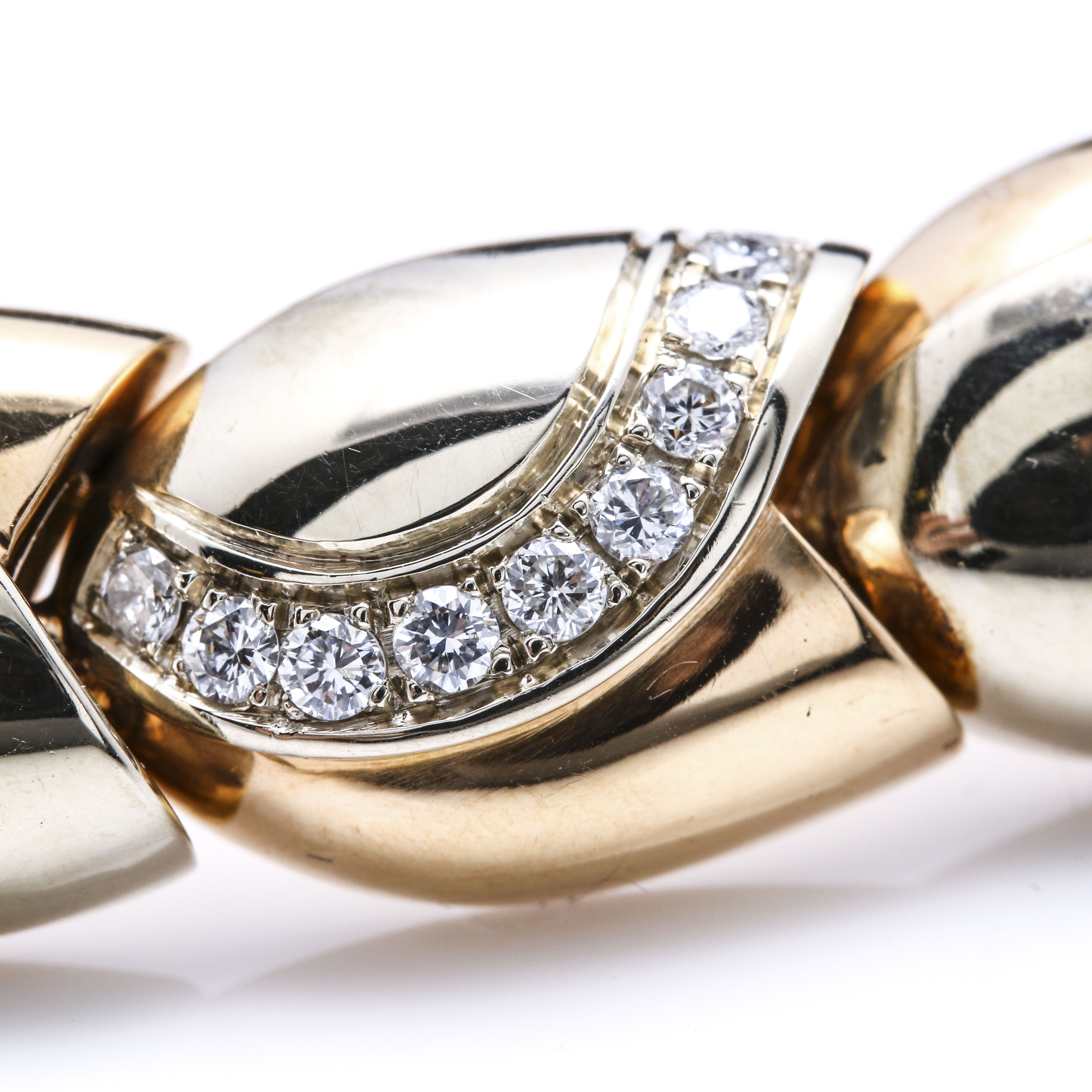 18K Two Tone Gold 1.41 CTW Diamond Tulip Choker