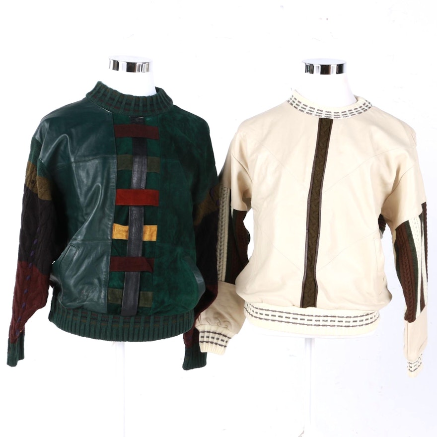 Saxony Men's Leather and Suede Sweaters