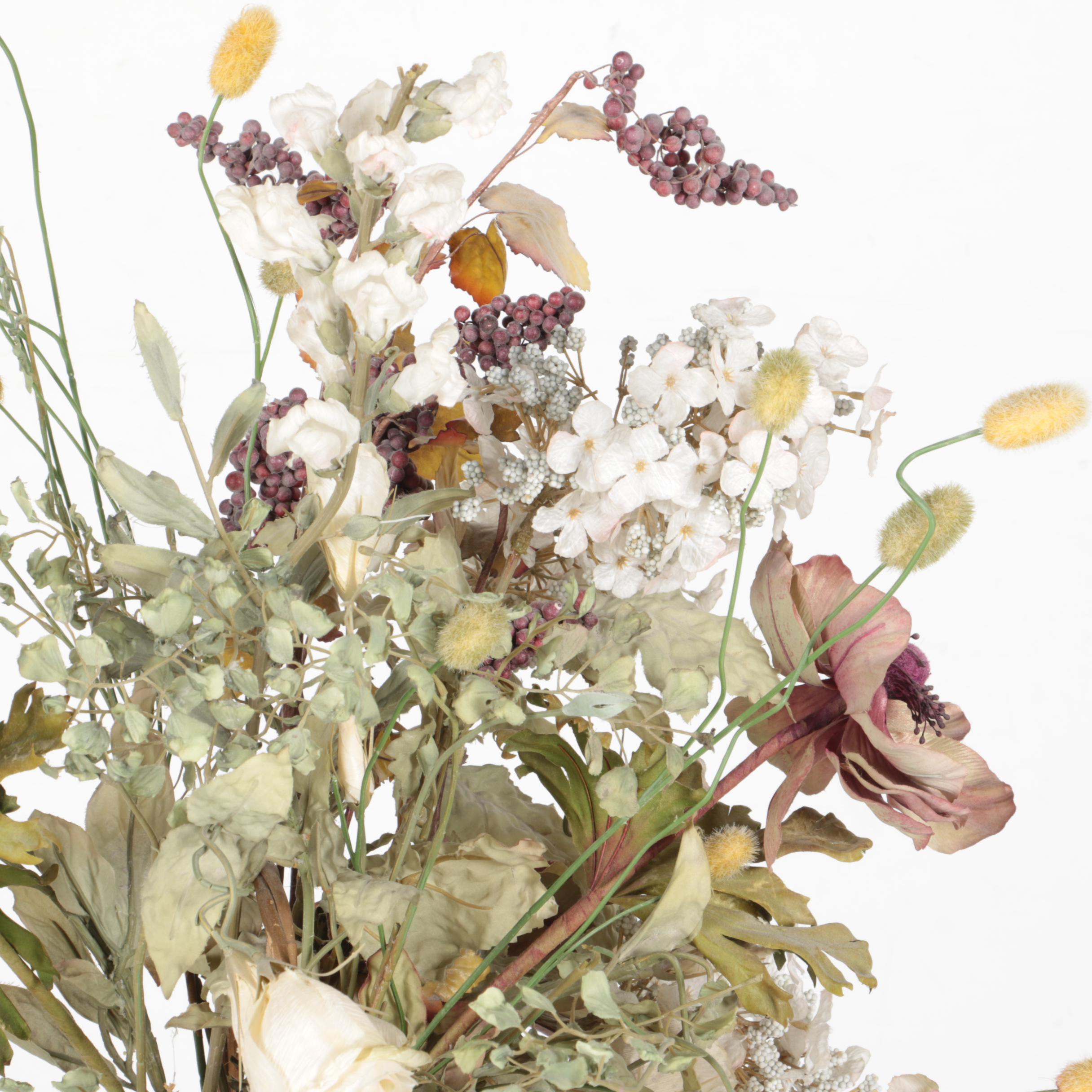 Faux Floral Arrangement and Vase