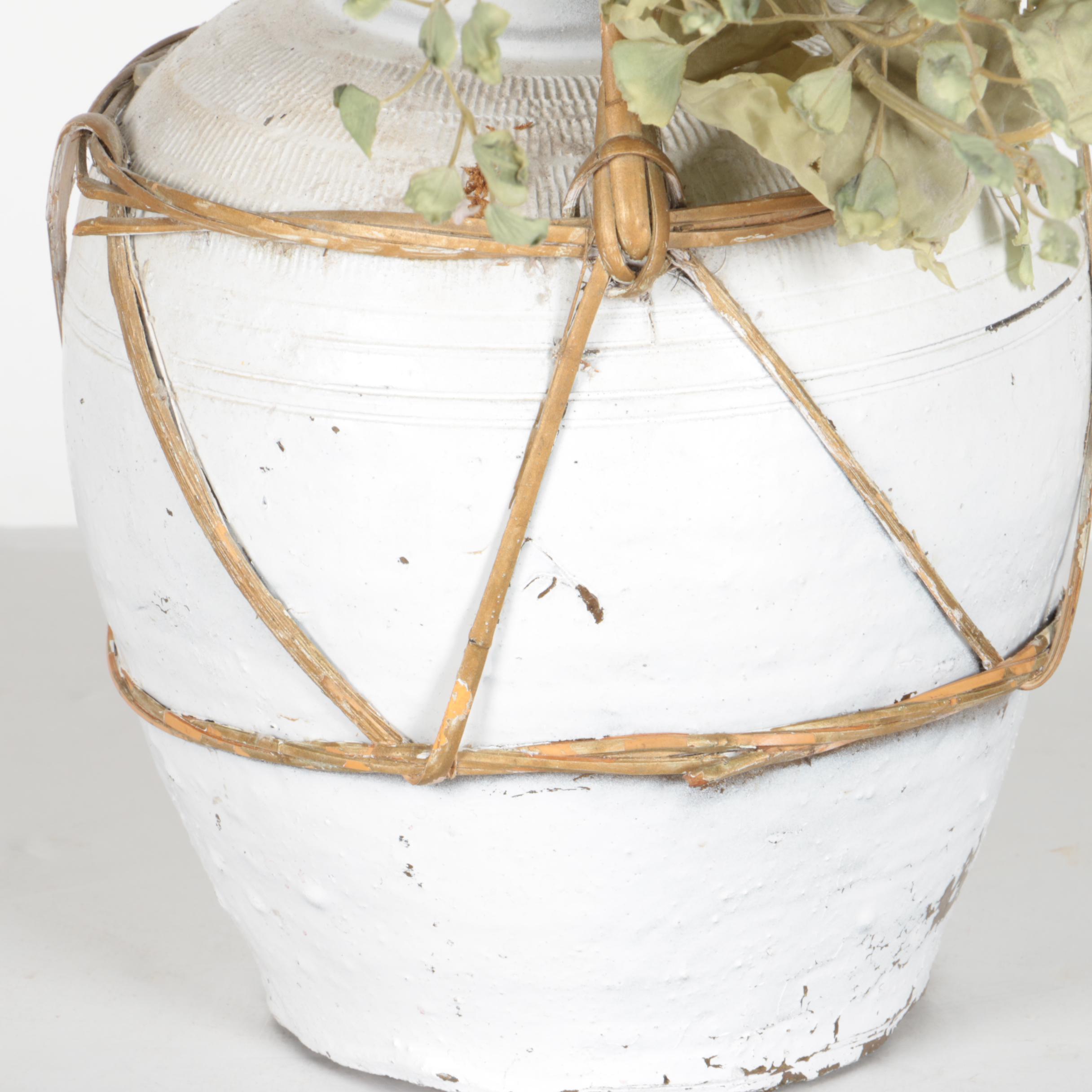 Faux Floral Arrangement and Vase