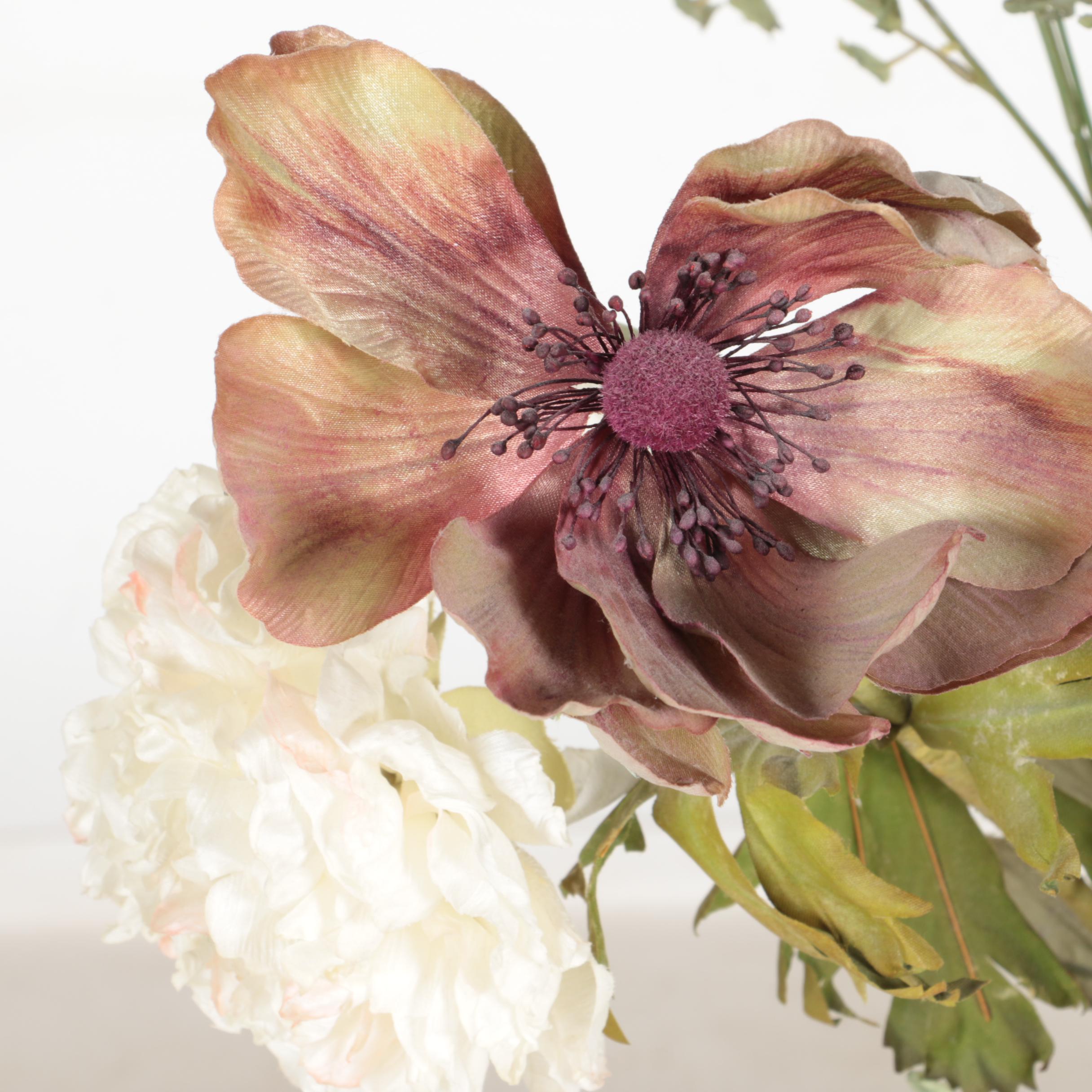 Faux Floral Arrangement and Vase