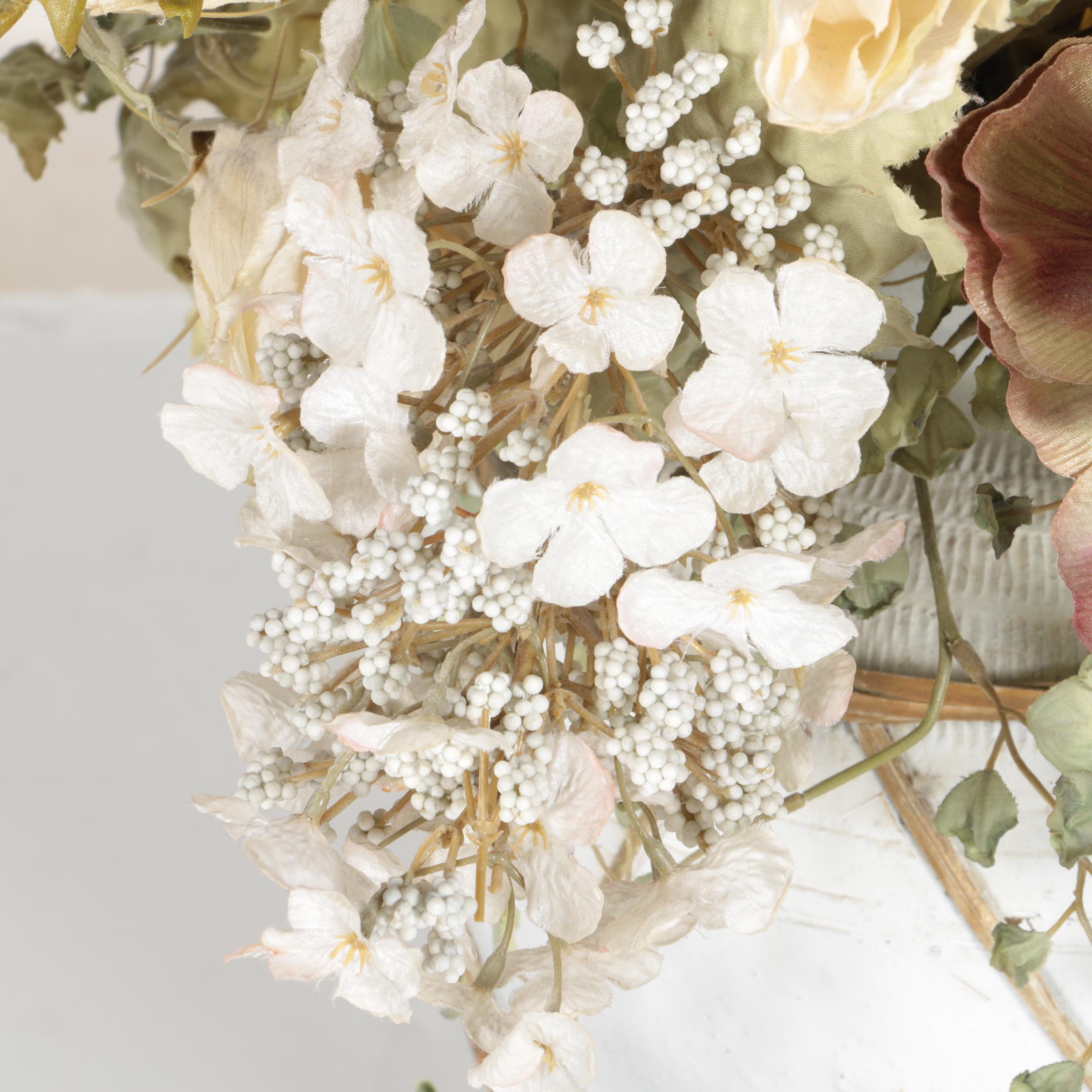 Faux Floral Arrangement and Vase