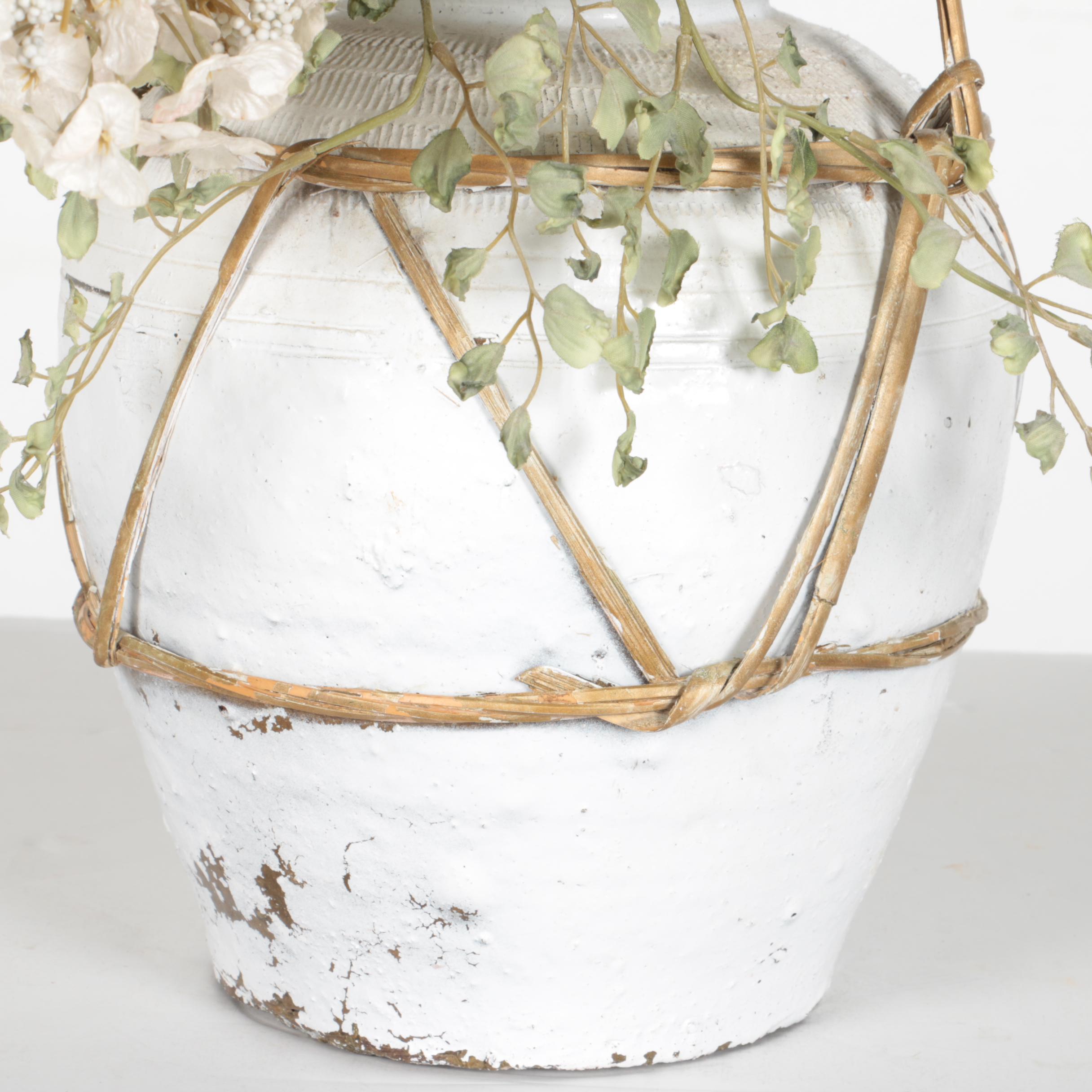 Faux Floral Arrangement and Vase