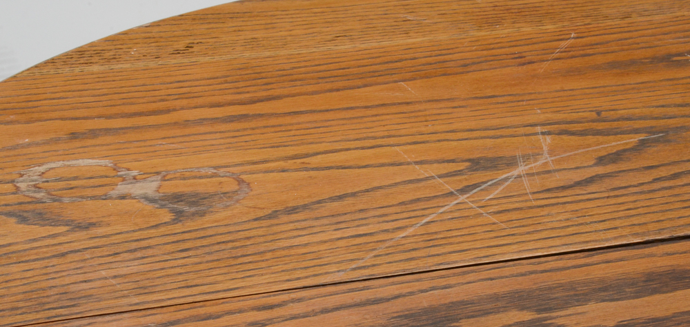 Tiger Oak Bar Table with Lion Carvings