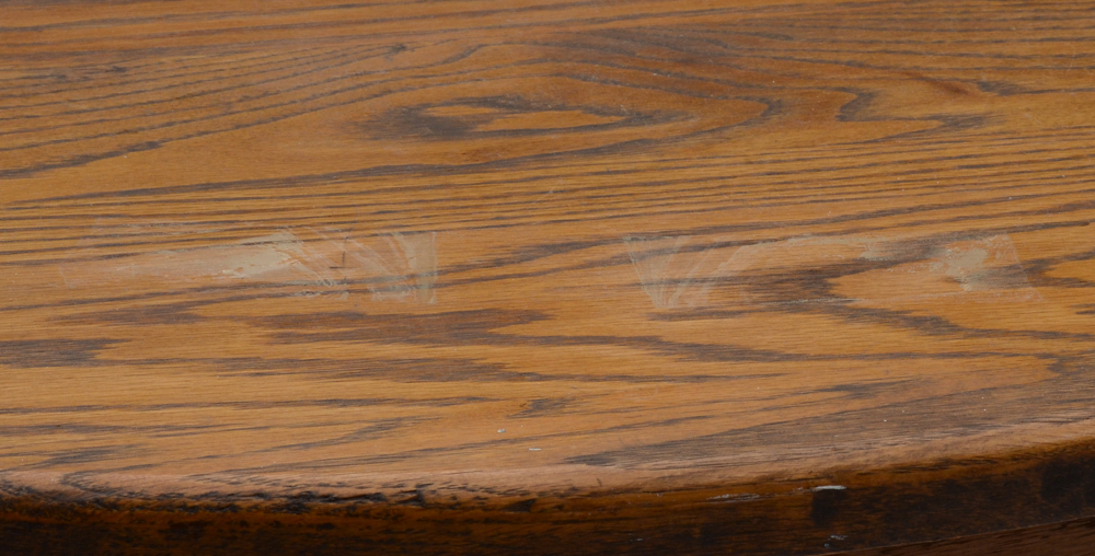 Tiger Oak Bar Table with Lion Carvings