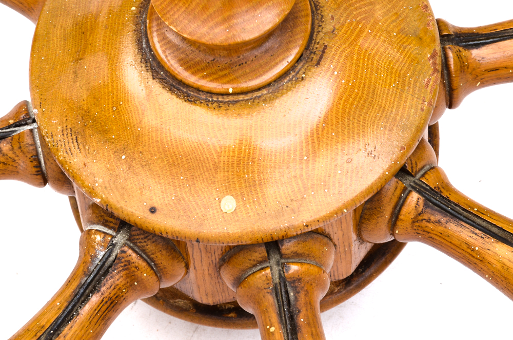 Large Turned Oak Chandelier