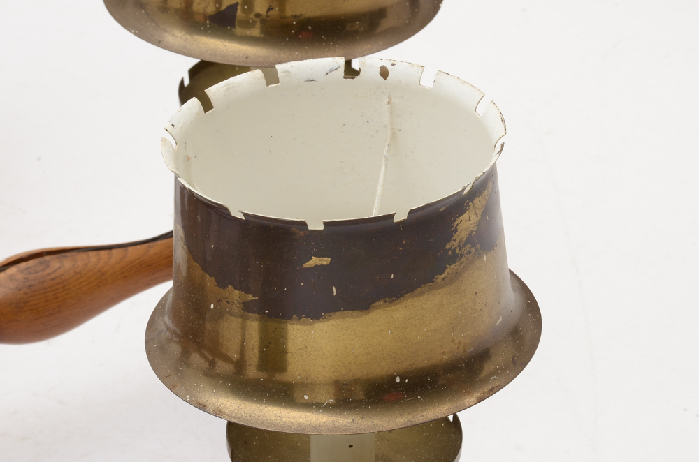 Large Turned Oak Chandelier