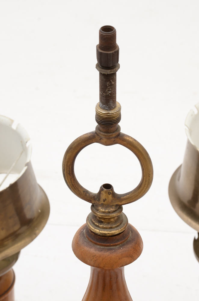 Large Turned Oak Chandelier