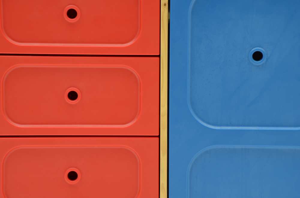 Pine Wood Color-Block Dresser