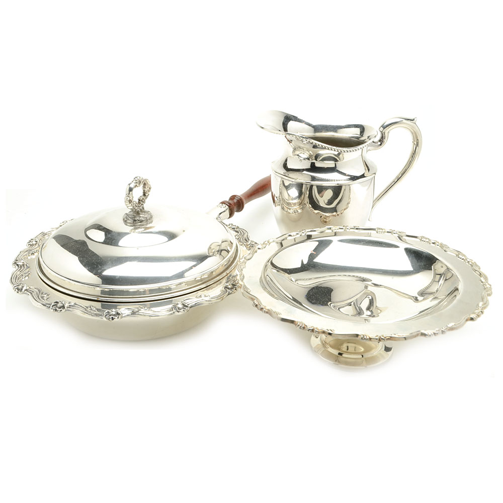 Silver-Plated Hollowware Items Including Art. S. Co.