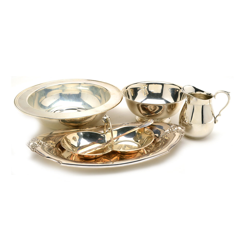 Silver-Plated Including a Pitcher, Bowls and More