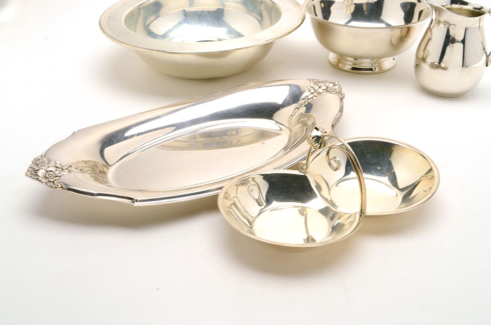 Silver-Plated Including a Pitcher, Bowls and More