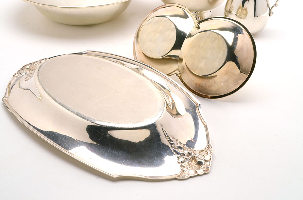Silver-Plated Including a Pitcher, Bowls and More