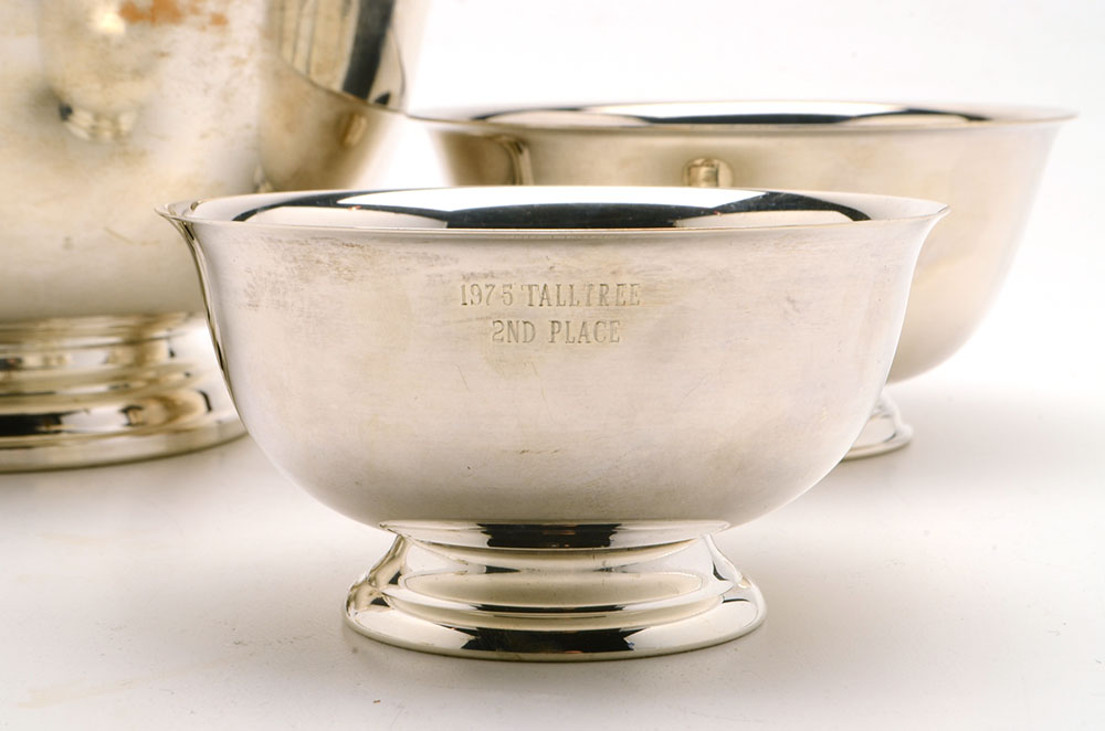Four Graduated Paul Revere Silver-Plated Bowls