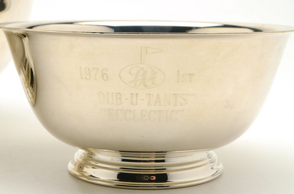 Four Graduated Paul Revere Silver-Plated Bowls