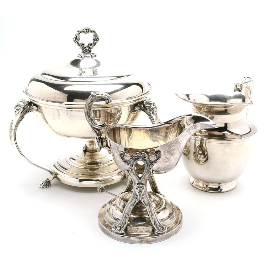 Three Silver Plated Hollowware Serving Items