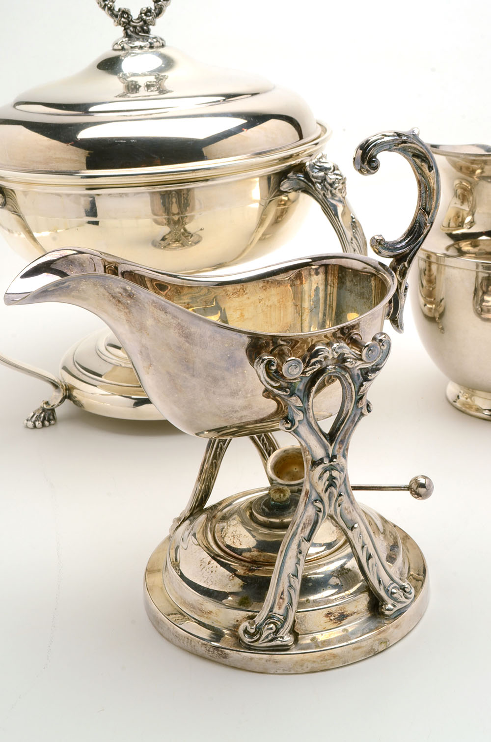 Three Silver Plated Hollowware Serving Items