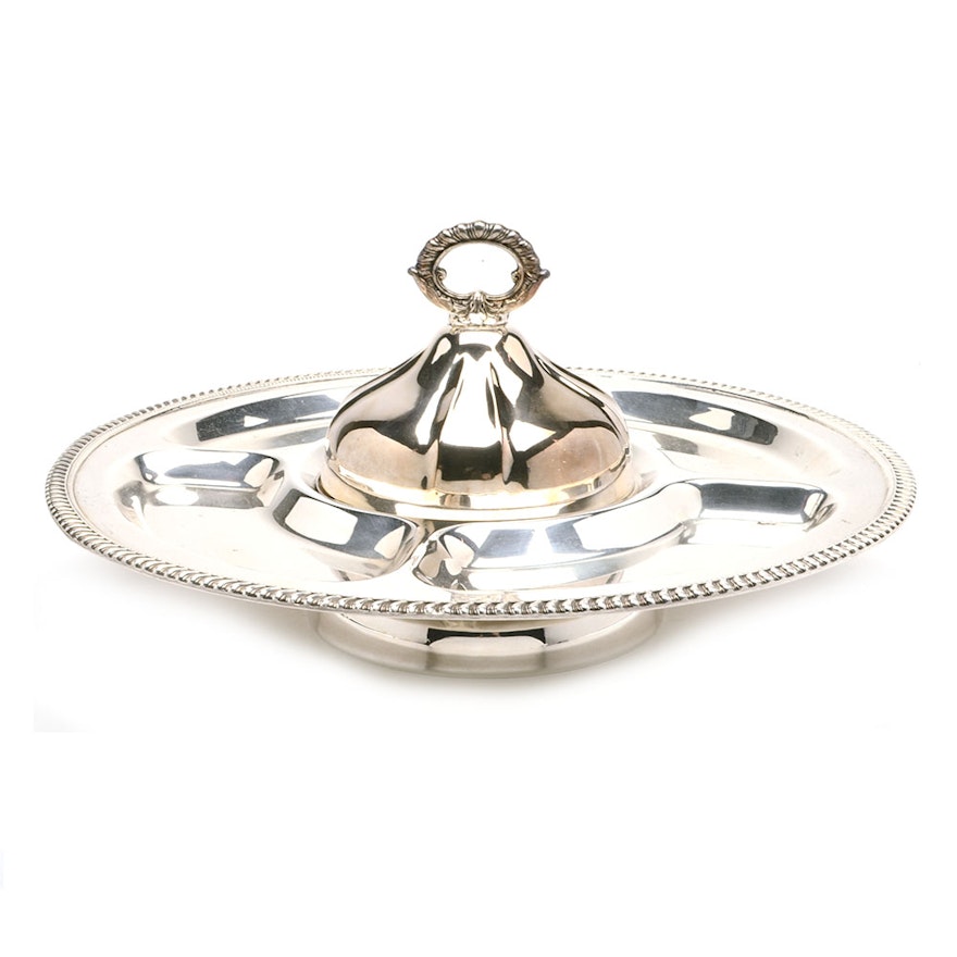 Silver-Plated Lazy Susan with Cover