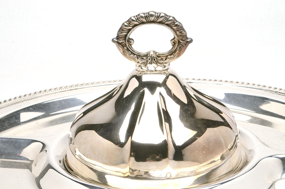 Silver-Plated Lazy Susan with Cover