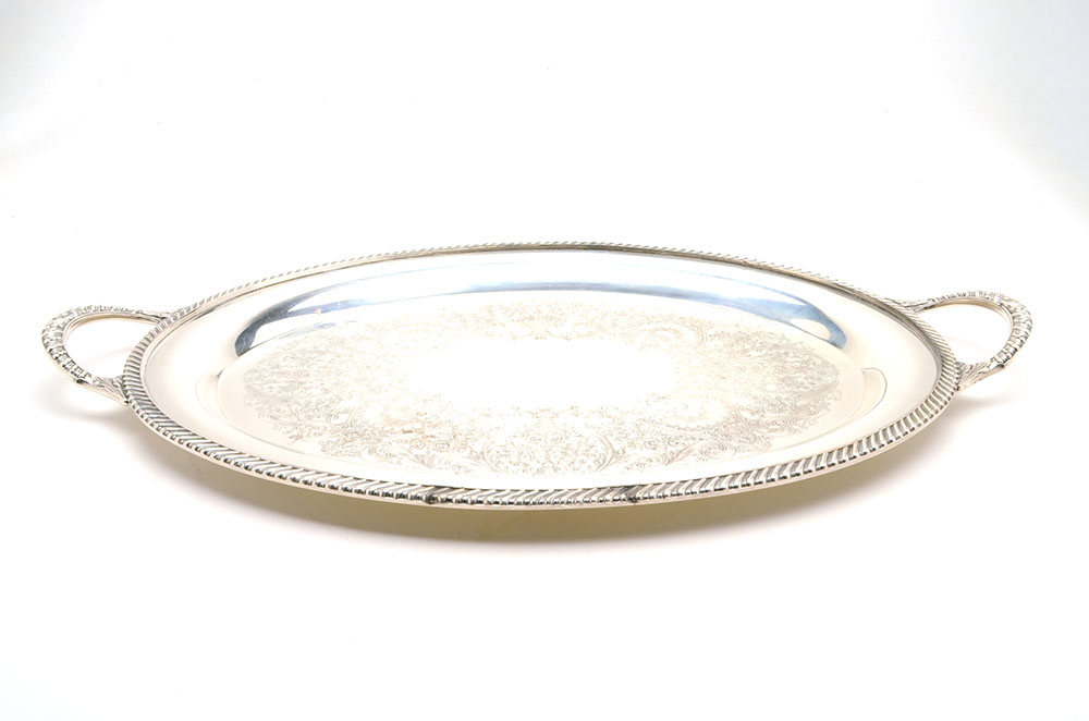 Wm. Rogers Silver-Plated Oval Serving Tray