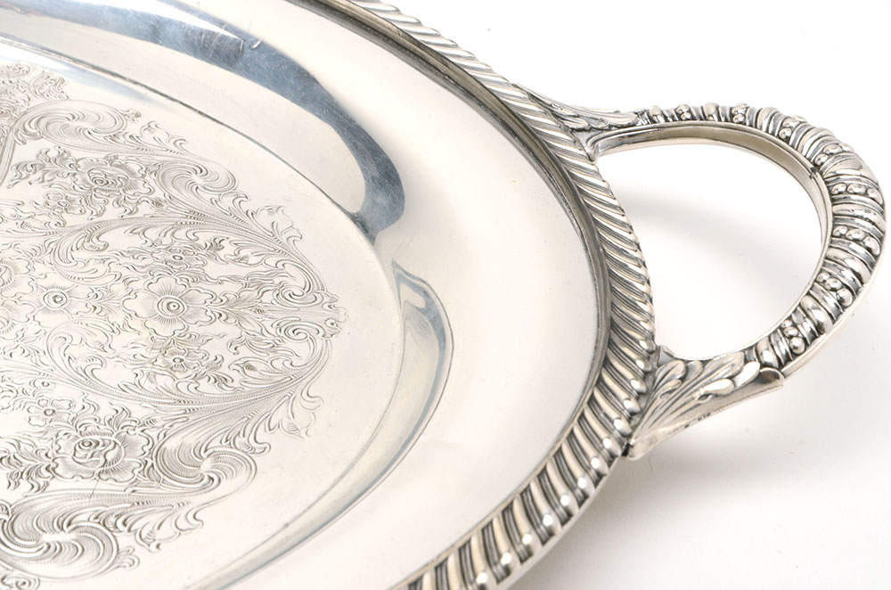 Wm. Rogers Silver-Plated Oval Serving Tray