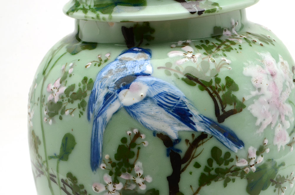 Hand Painted Chinese Temple Jar