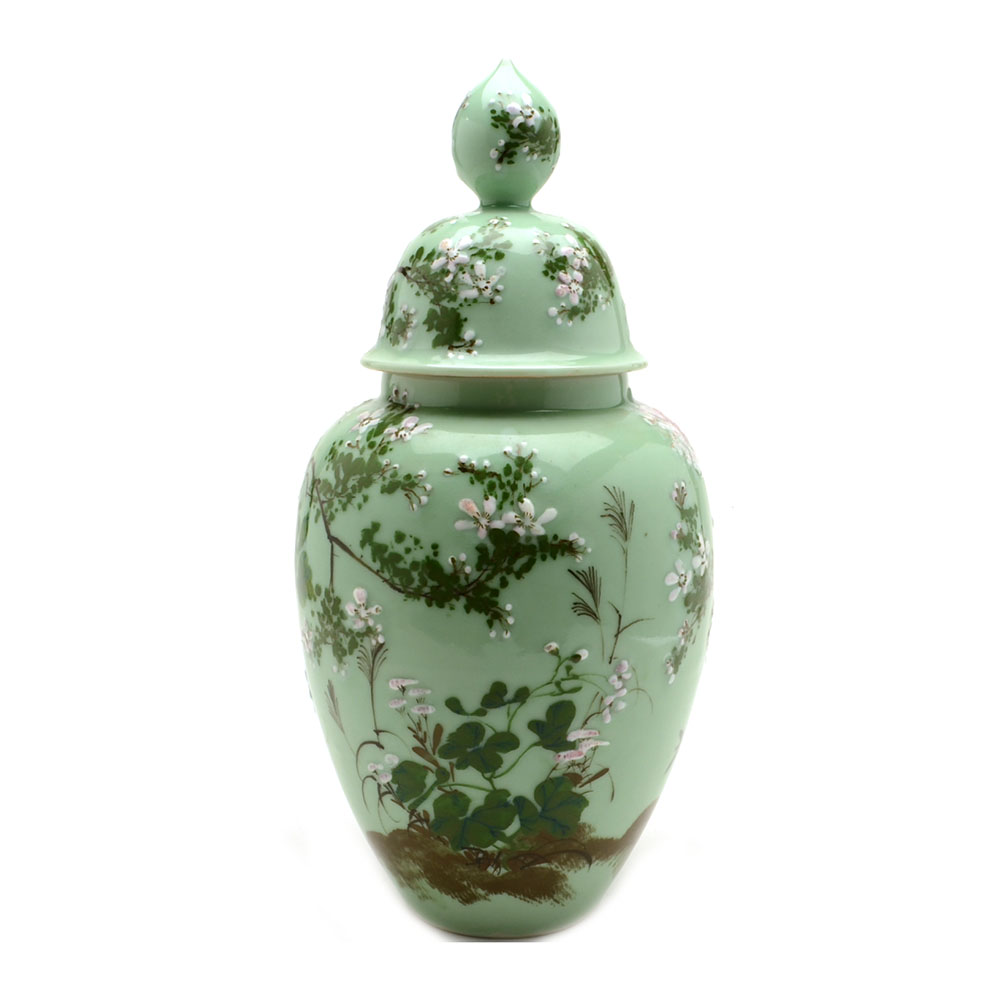 Hand Painted Chinese Temple Jar