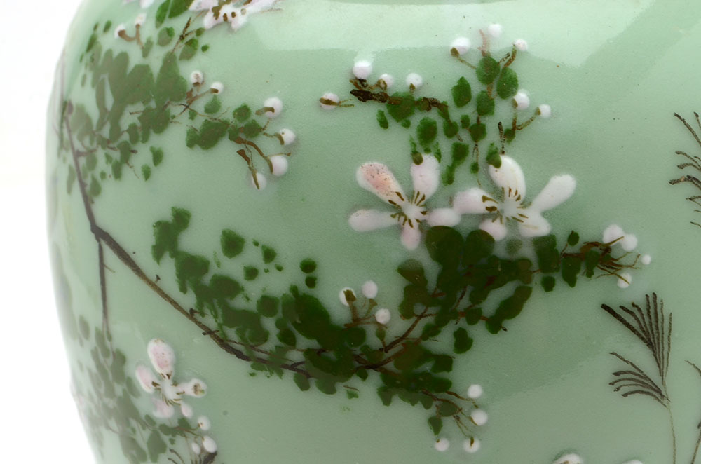 Hand Painted Chinese Temple Jar