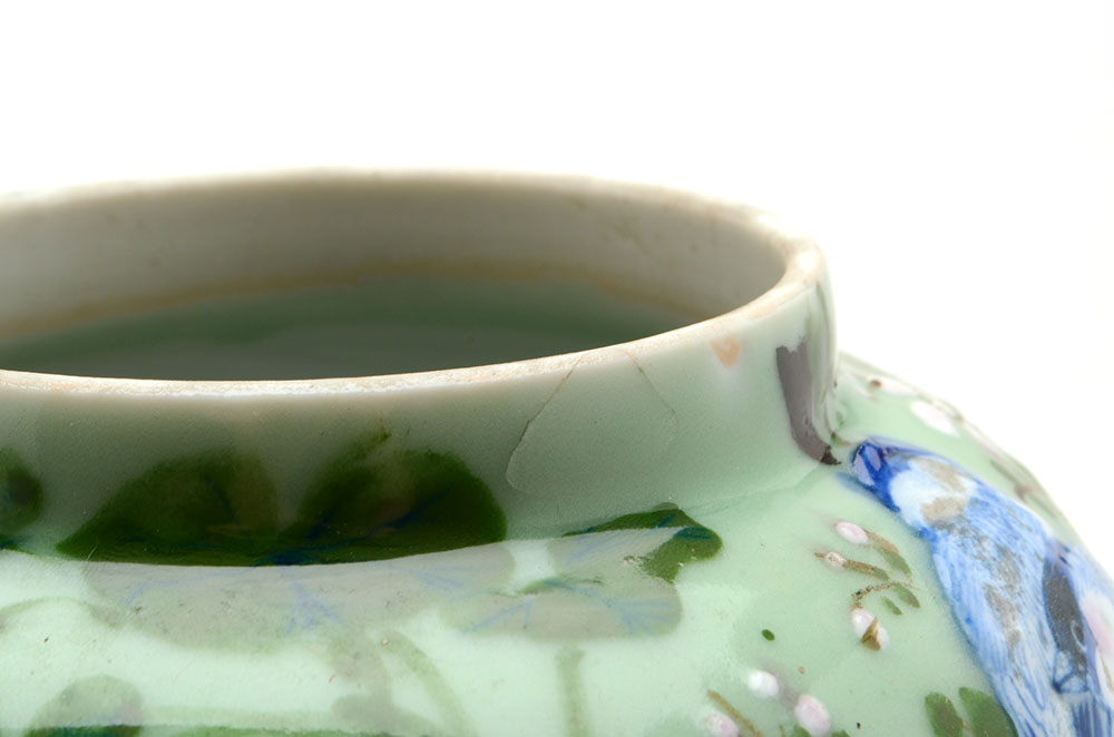 Hand Painted Chinese Temple Jar