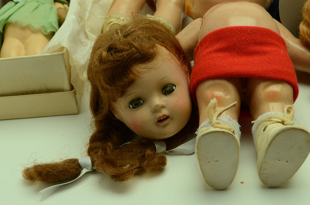 Collection of Assorted Composition and Kewpie Style Dolls