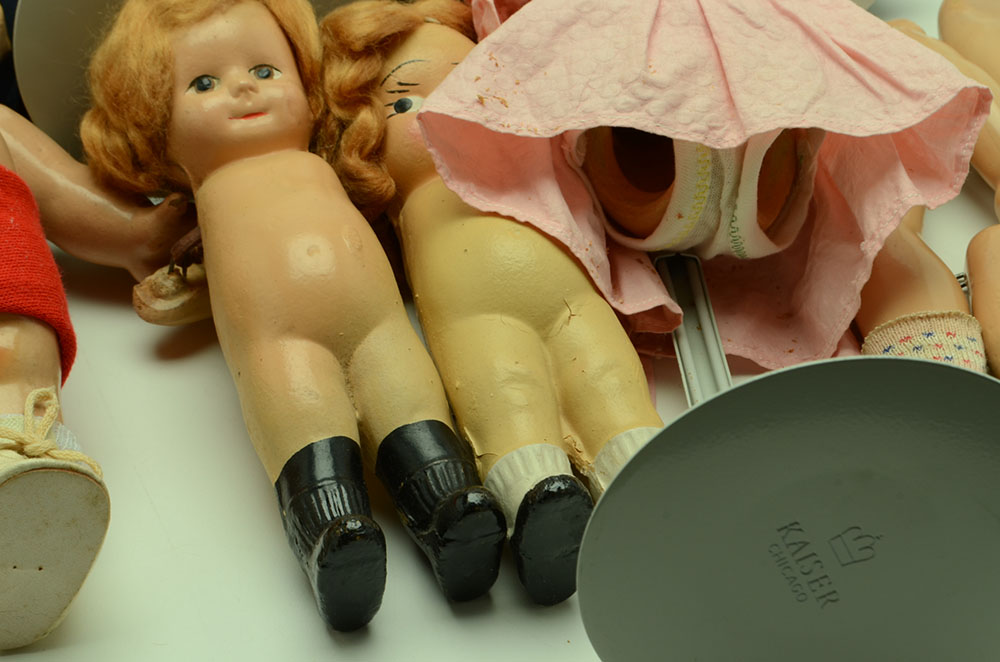 Collection of Assorted Composition and Kewpie Style Dolls