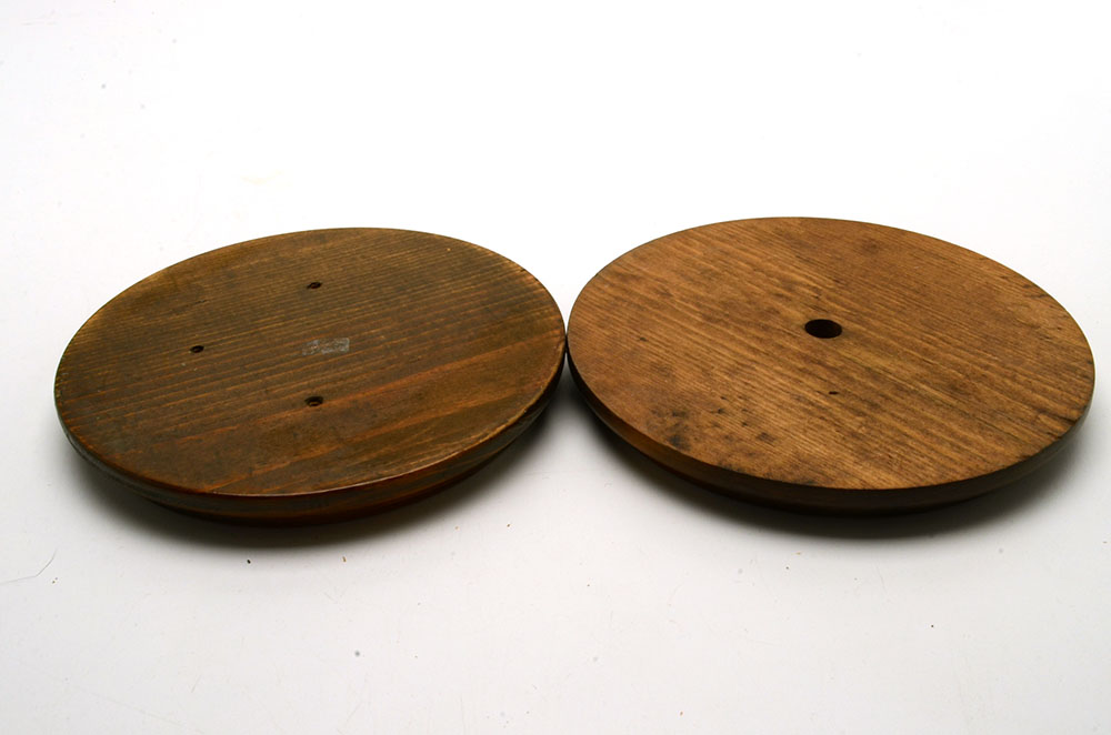 Collection of Glass Display Domes with Wooden Bases