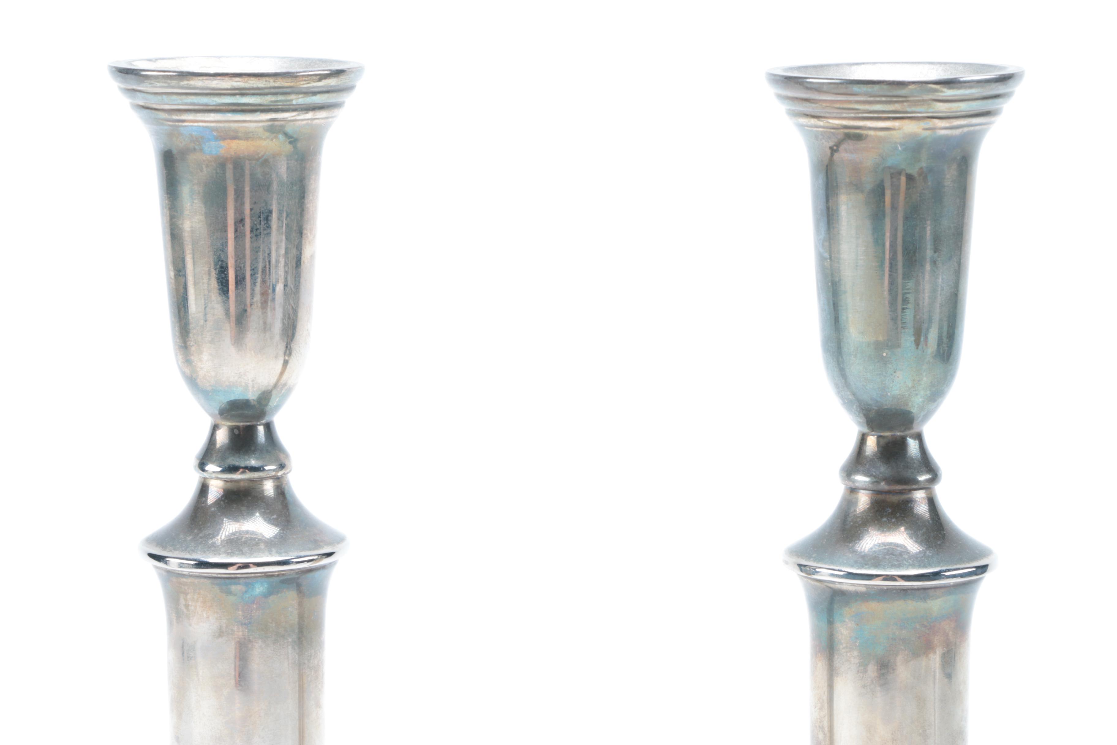 Godinger Silver Art Co. Silver Plate Candlesticks