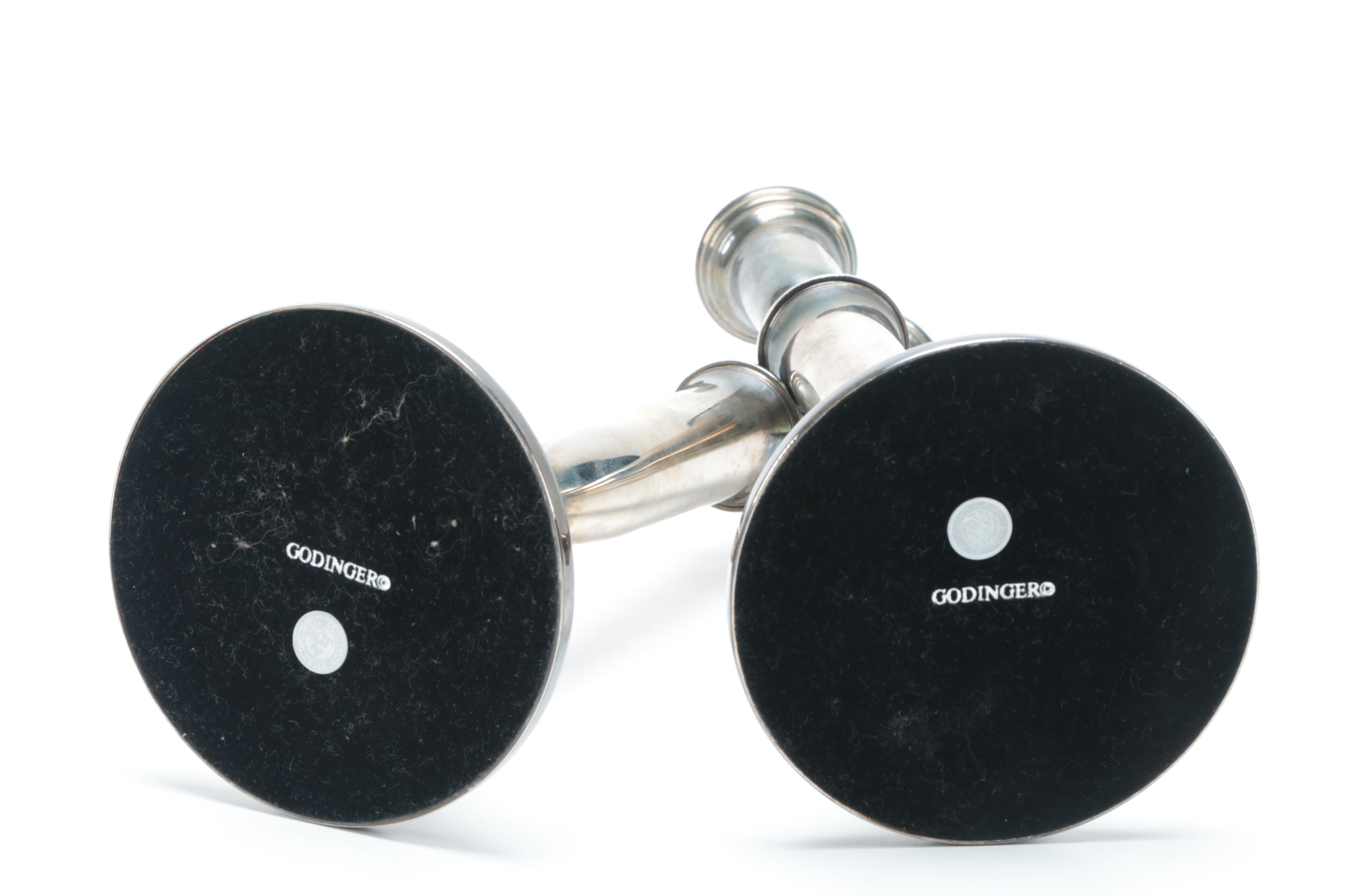 Godinger Silver Art Co. Silver Plate Candlesticks