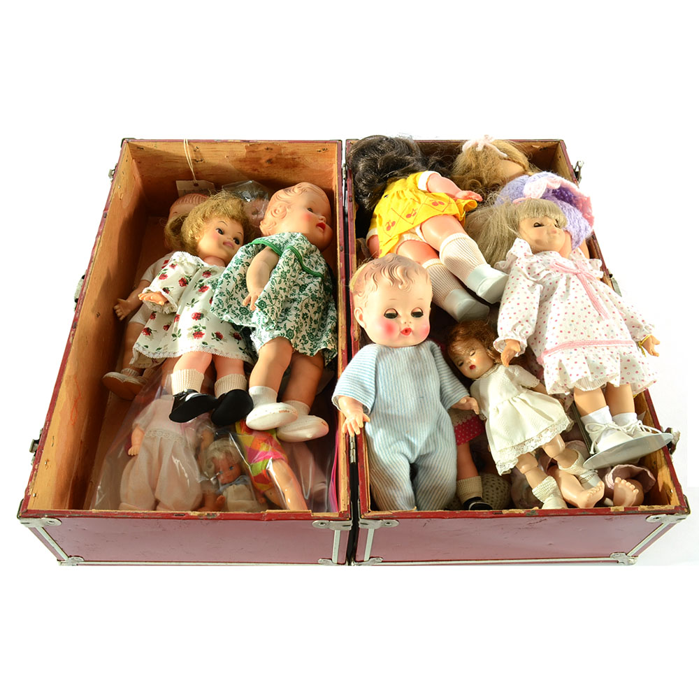 Chest of Dolls that Includes Madame Alexander and Effanbee