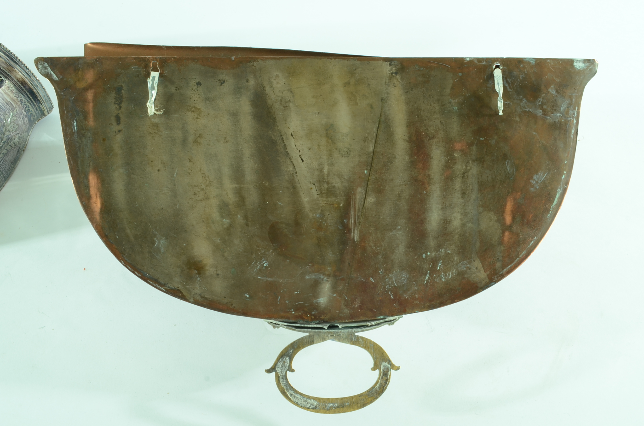 Pair of Engraved Decorated Silver-Plated Domed Wall Planters