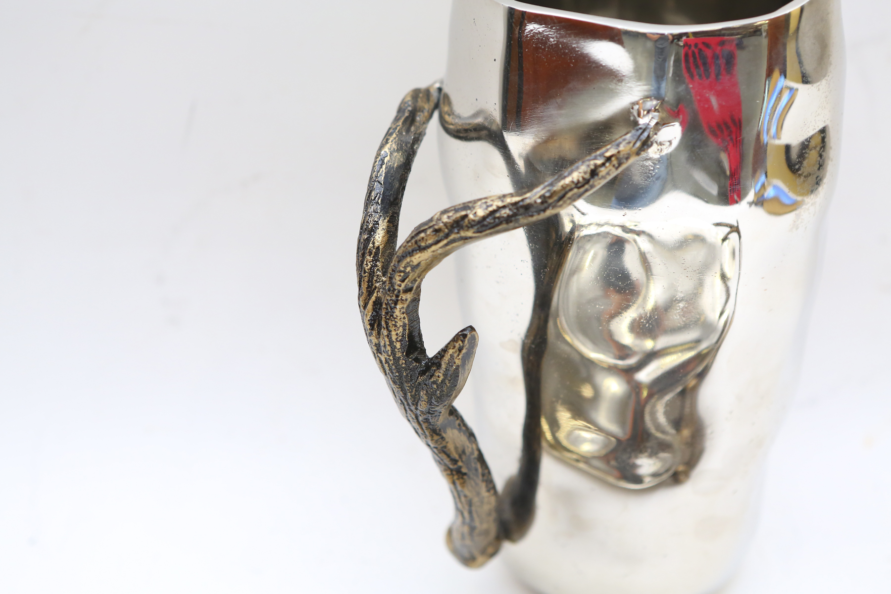 Metal Pitcher and Tray