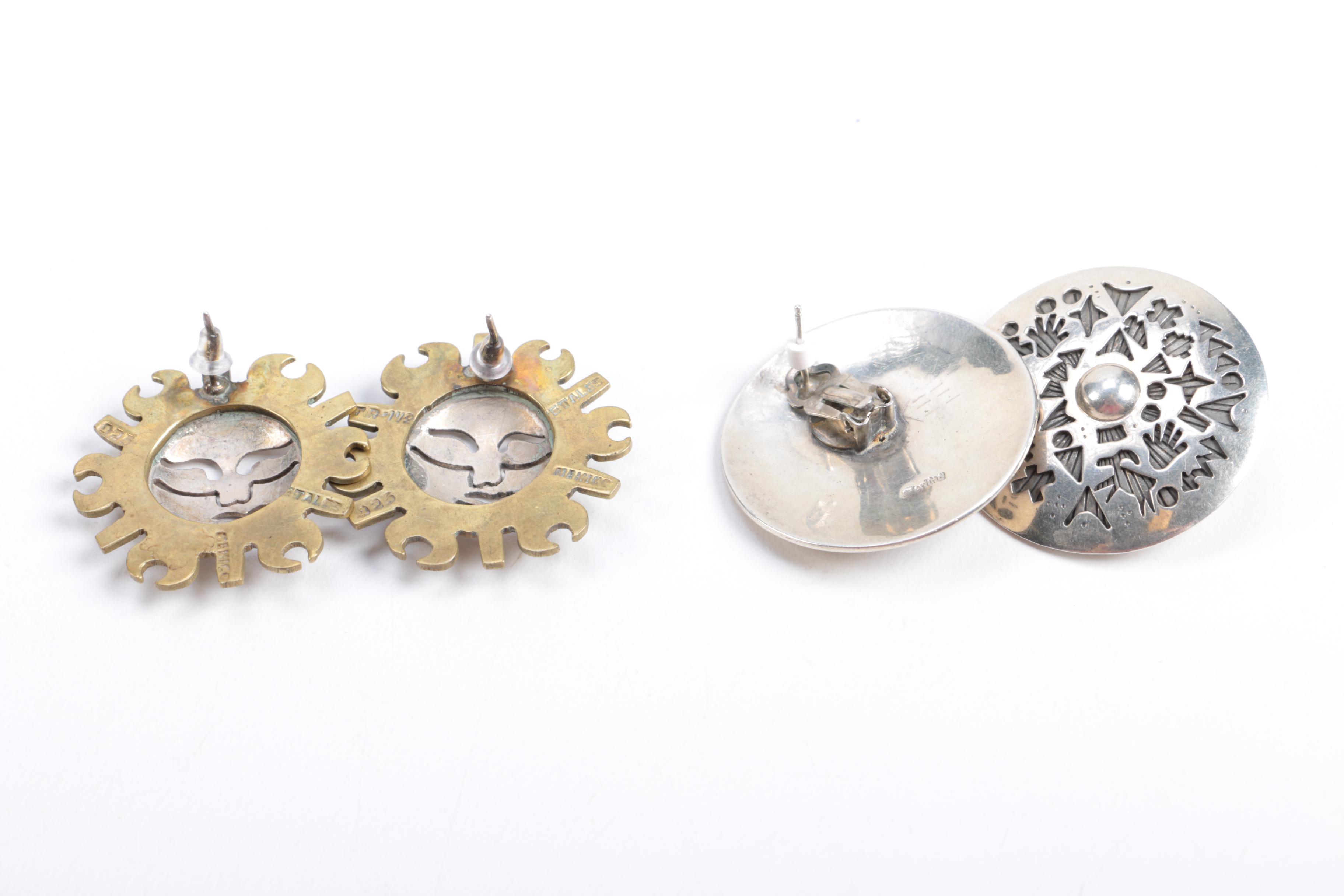 Silver Jewelry Including Various Makers and Diamonds