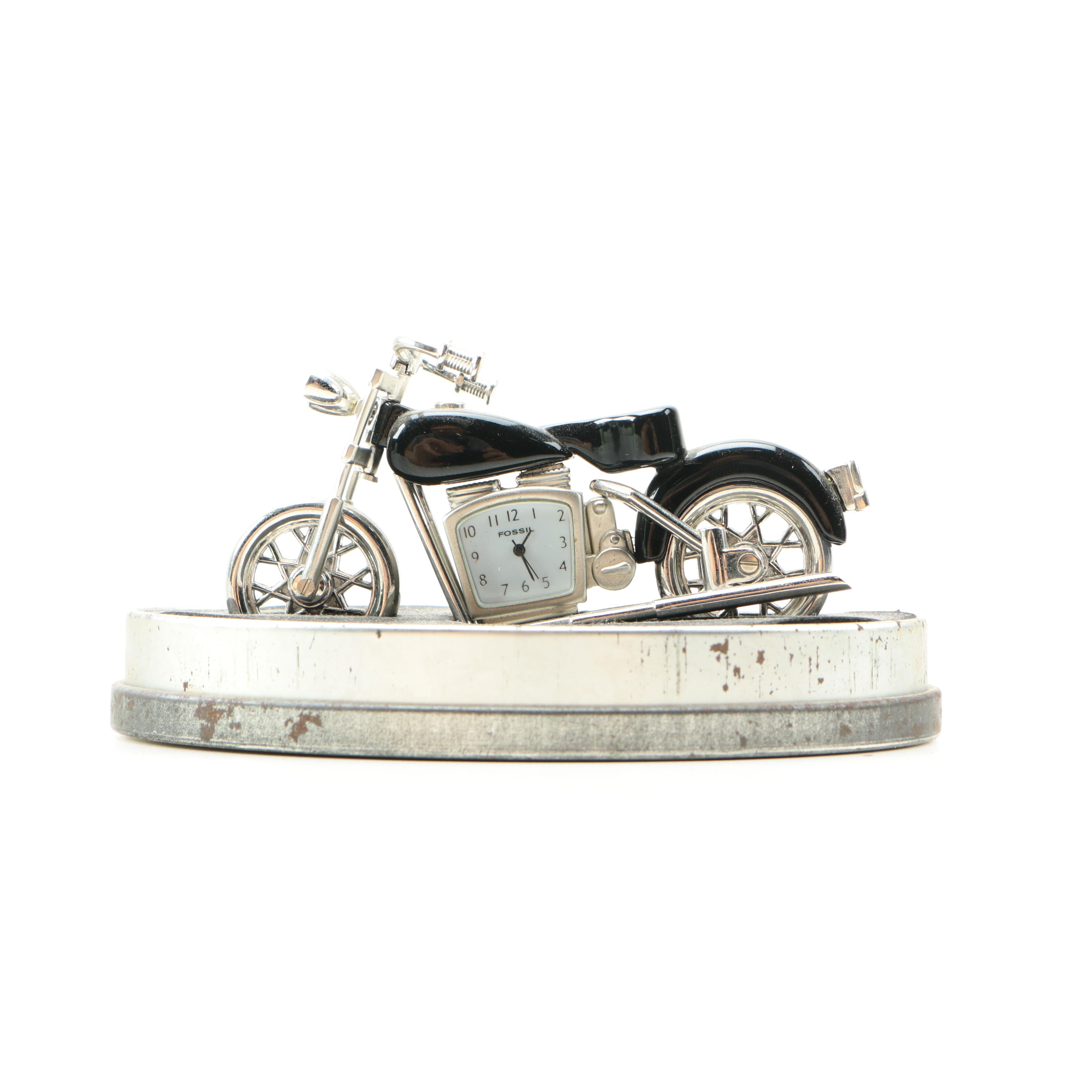 Fossil Motorcycle Desk Clock