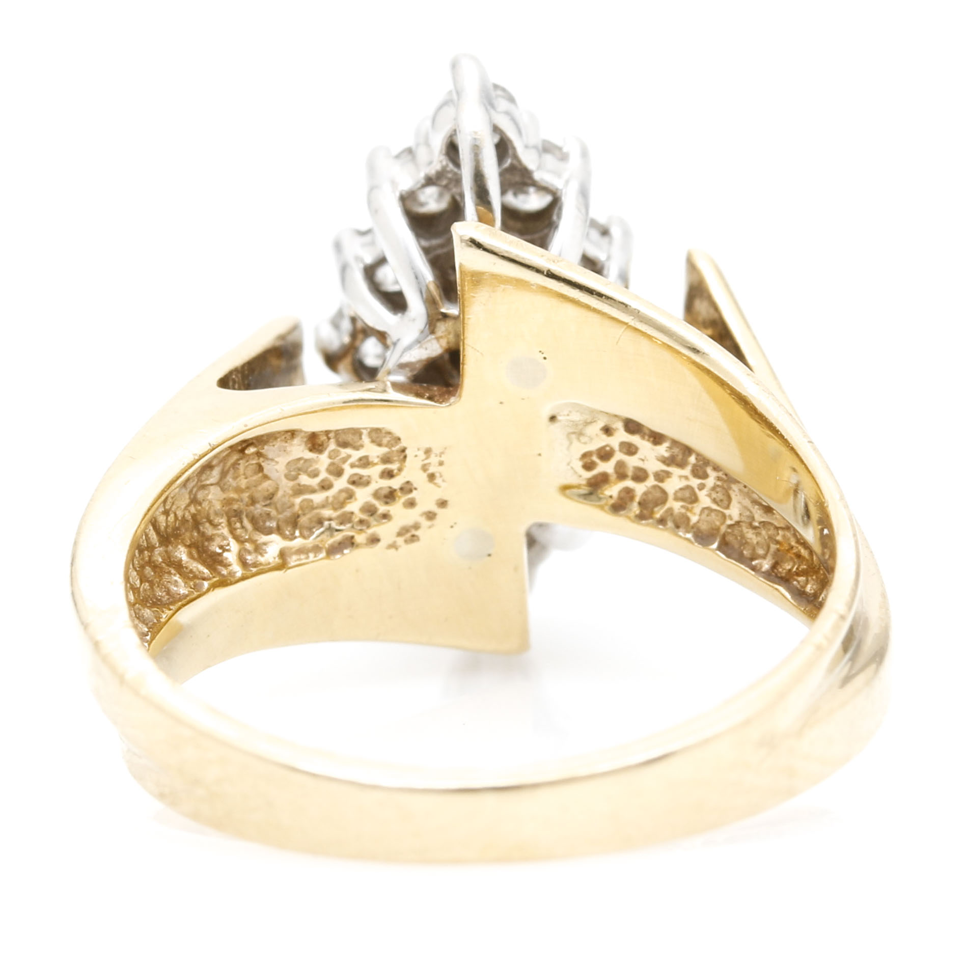 14K Two Tone  Yellow Gold Diamond Ring