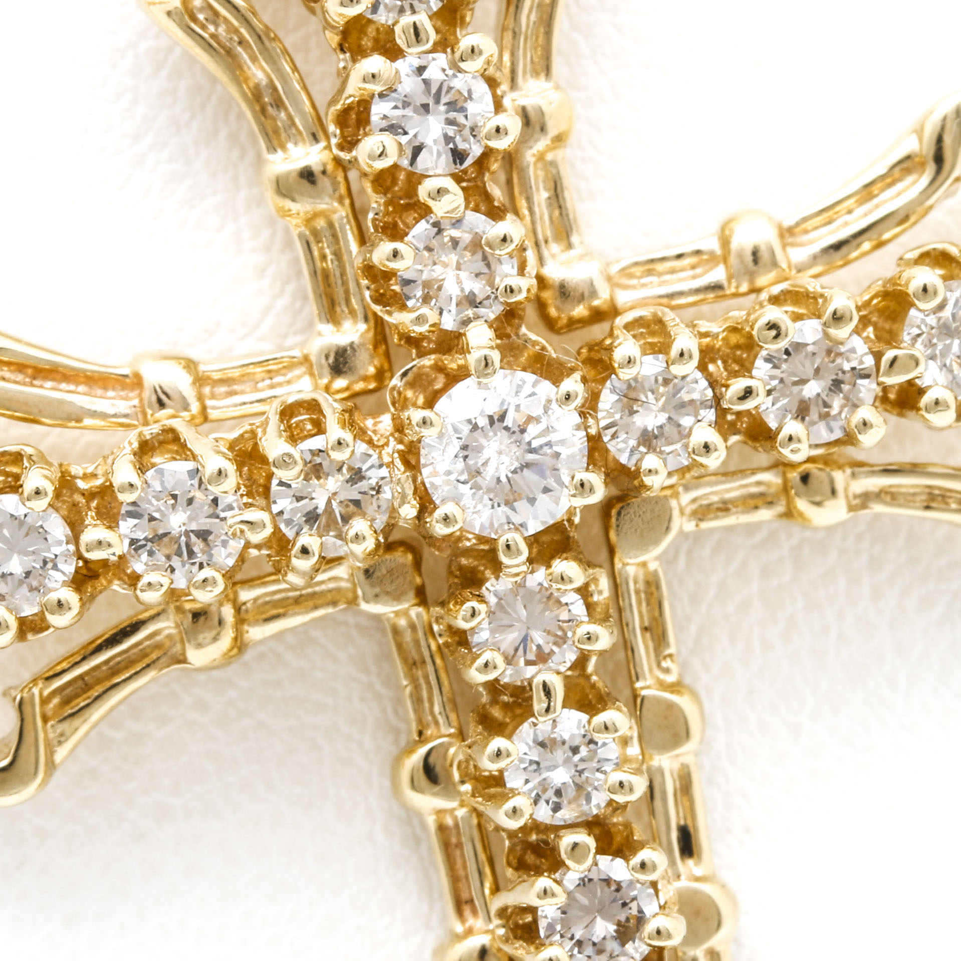 14K Yellow Gold 1.75 CTW Diamond Cross Pendant