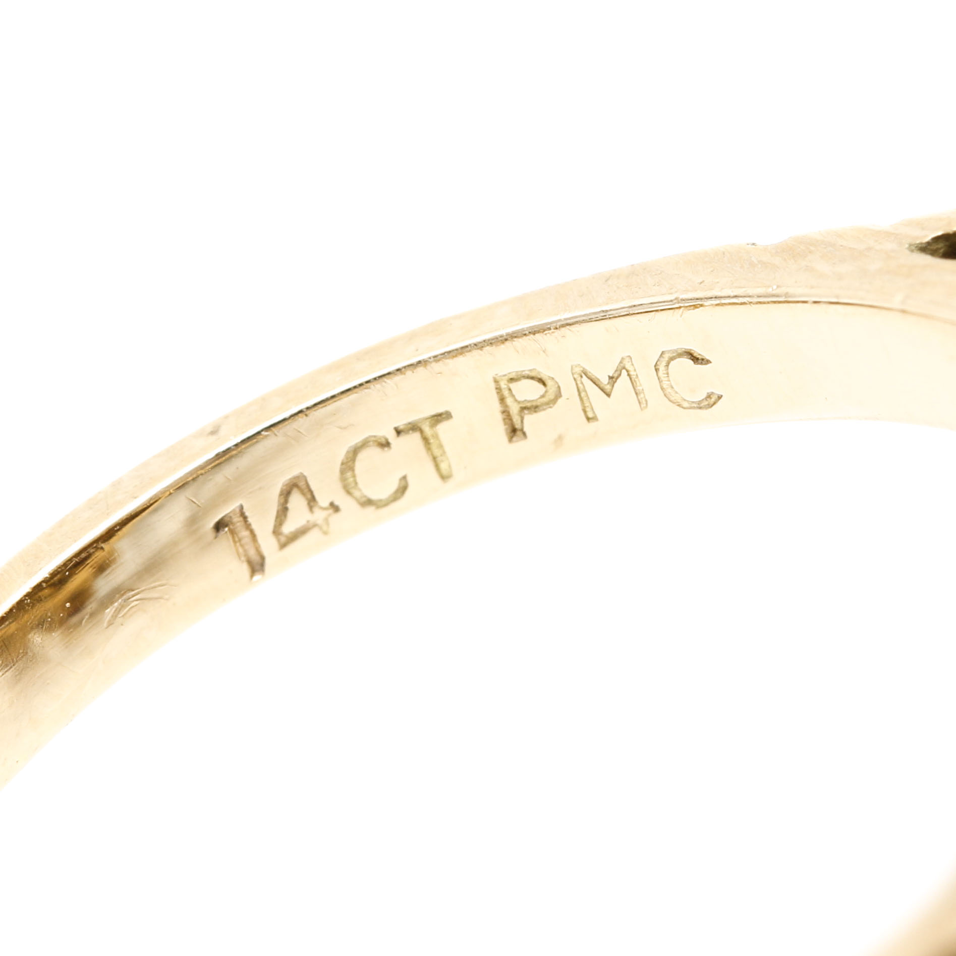 14K Yellow Gold Garnet, Calcite, and Black Onyx Ring