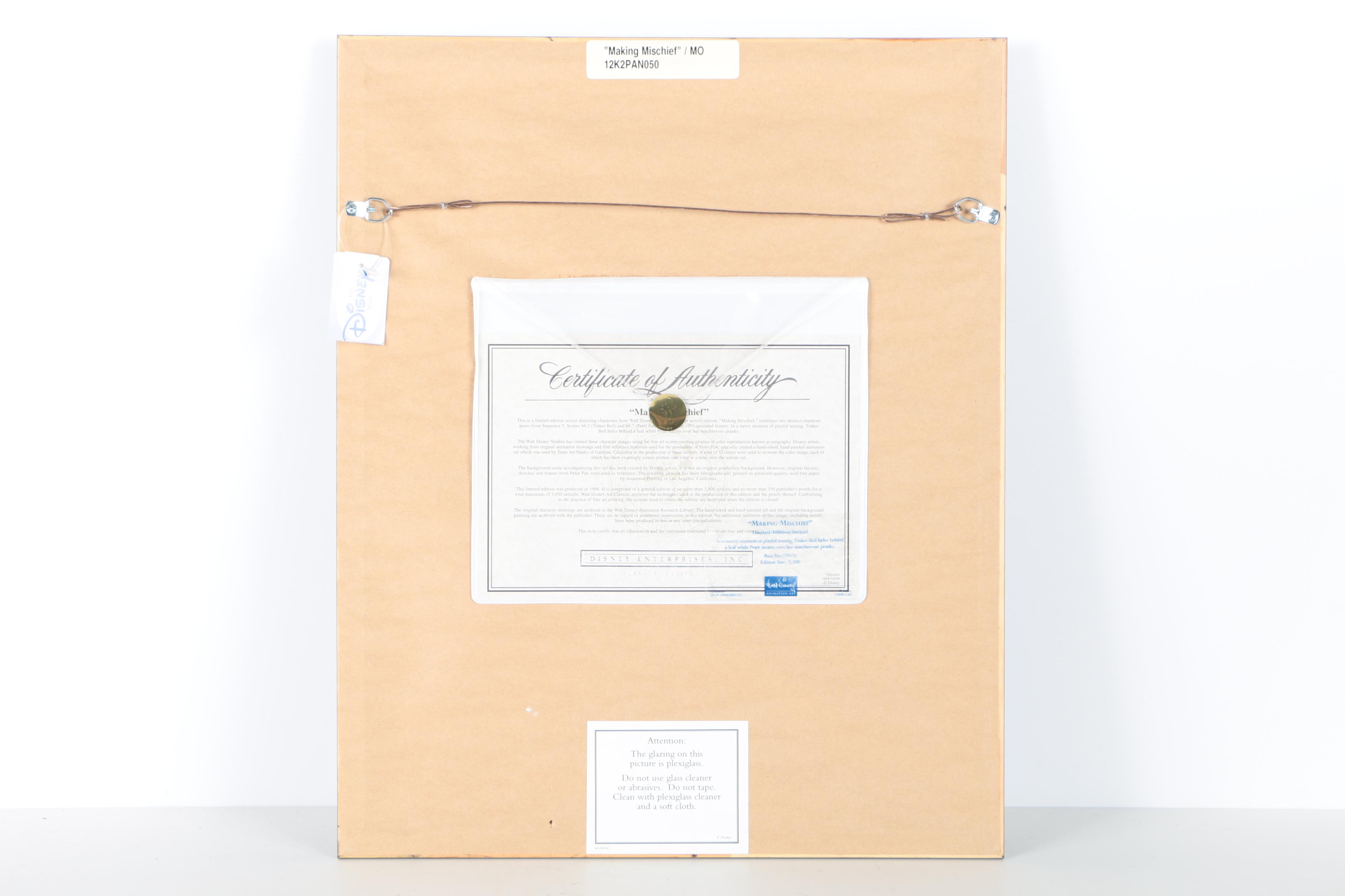 The Walt Disney Company Limited Edition Sericel "Making Mischief"